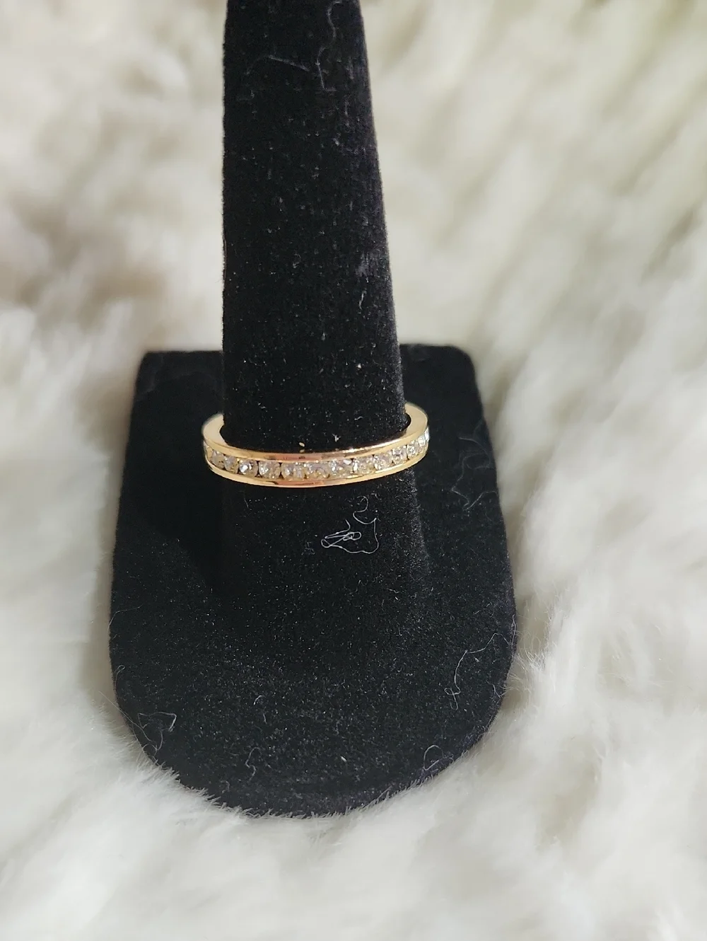 Brand New Gold CZ Eternity Band - Women's Ring Size 7